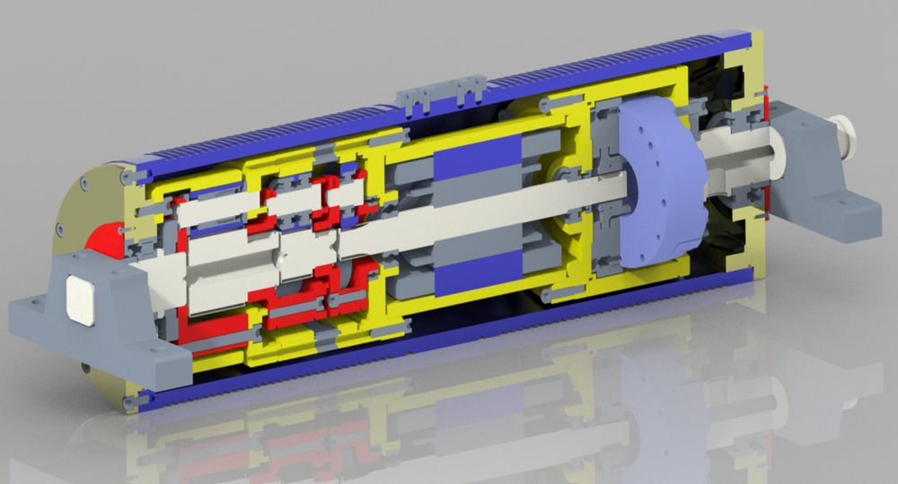 Drum Motor for Lifting Applications - Cross Section